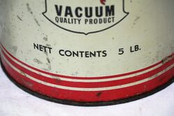 Early Vacuum Mobilgrease 5lb Grease Tin