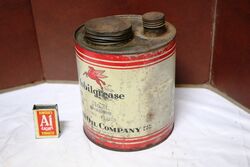 Early Vacuum Mobilgrease 5lb Grease Tin