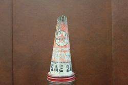 Embossed Caltex Oil Bottle With Tin Top