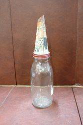 Embossed Caltex Oil Bottle With Tin Top