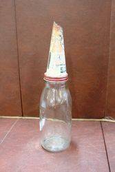 Embossed Caltex Oil Bottle With Tin Top