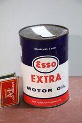 Esso Extra Motor Oil 1 pint Unopen Tin