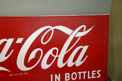 Genuine Drink Coca Cola in Bottles EnamelPanelSign 