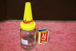 Genuine Fire-Zone Additive Bottle & Plastic Top.