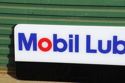 Genuine Mobil Lubrication Acrylic Strip Sign 