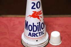 Genuine Mobiloil Arctic 20 Tin Top with Dust Cap