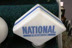 Genuine National Premium Glass Petrol Pump Globe. # 