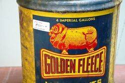 Golden Fleece Ram on Bone MICI 4gal Lubricants Drum