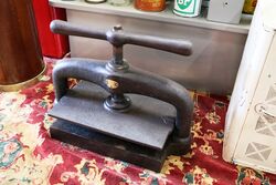 Large Antique Cast Iron Book Press. #