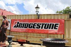 Large Bridgestone Tyres 3 Piece Tin Advertising Sign 