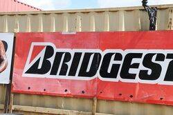 Large Bridgestone Tyres 3 Piece Tin Advertising Sign 