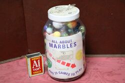 Large Size Jar of Glass Marbles