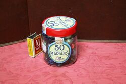 Medium Size Jar of Glass Marbles