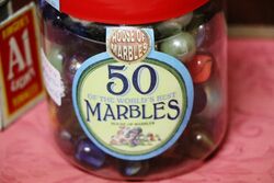 Medium Size Jar of Glass Marbles