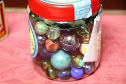 Medium Size Jar of Glass Marbles