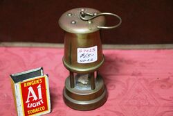 Miniature All Brass Miners Lamp.