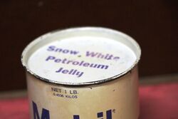 Mobil Snow White Petroleum Jelly 1 lb Tin