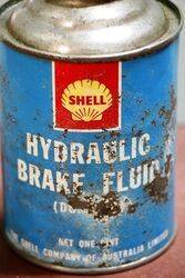 One pint Shell Hydraulic Brake Fluid Tin