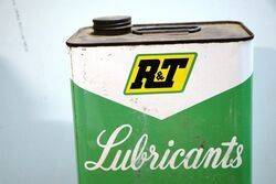 RandT Lubricants One Gallon Oil Tin