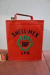 Rare Scottish ShellMex 2gal Runningboard Petrol Can 