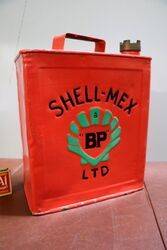 Rare Scottish ShellMex 2gal Runningboard Petrol Can 