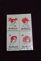 Set Of 4 Redheads Matchbox 