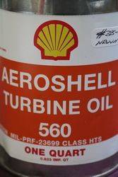 Shell One Quart Aeroshell Turbo Oil 560 Tin