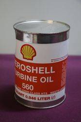 Shell One Quart Aeroshell Turbo Oil 560 Tin