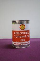 Shell One Quart Aeroshell Turbo Oil 560 Tin