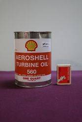 Shell One Quart Aeroshell Turbo Oil 560 Tin