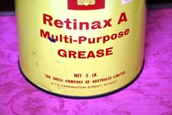 Shell Retinax MultiPurpose 5 lb Grease Tin