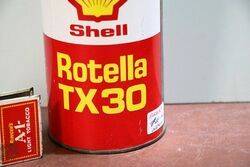 Shell Rotella TX30 One Quart Motor Oil Tin