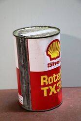 Shell Rotella TX30 One Quart Motor Oil Tin