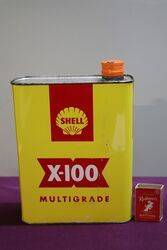 Shell X100 2 Litres Motor Oil Tin