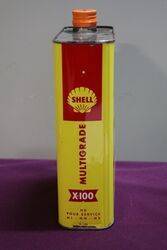 Shell X100 2 Litres Motor Oil Tin