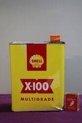 Shell X100 2 Litres Motor Oil Tin