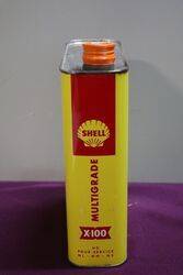 Shell X100 2 Litres Motor Oil Tin