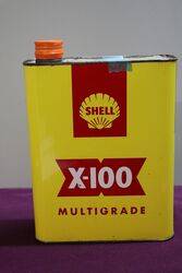 Shell X100 2 Litres Motor Oil Tin