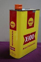 Shell X100 2 Litres Motor Oil Tin