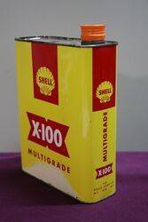 Shell X100 2 Litres Motor Oil Tin