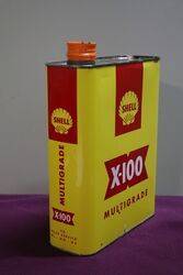 Shell X100 2 Litres Motor Oil Tin