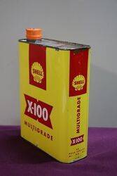 Shell X100 2 Litres Motor Oil Tin