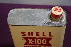 Shell X100 2 Litres Motor Oil Tin 