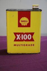 Shell X-100 Motor Oil Tin 