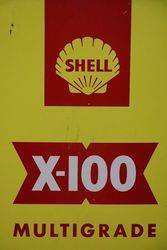 Shell X100 Motor Oil Tin 