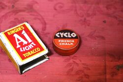 Small Vintage CYCLO French Chalk Tin.