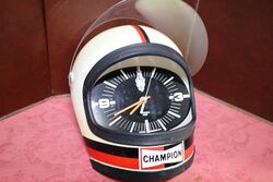 Spendia Paris Champion Spark Plug Helmet Wall Clock.