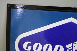 Stunning GoodYear Authorised Dealer Enamel Advertising Sign  