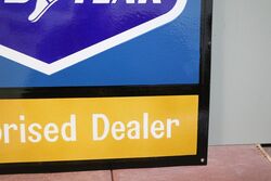 Stunning GoodYear Authorised Dealer Enamel Advertising Sign  