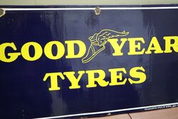 Stunning GoodYear Tyres Double Sided Enamel Sign 